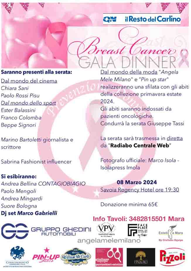 23Breast Cancer Gala Dinner Locandina